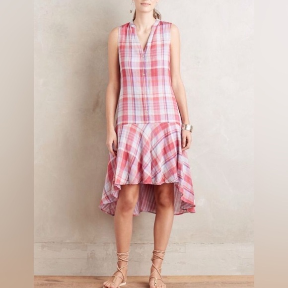 Maeve Dresses & Skirts - Maeve Anthropologie Plaid Swing Sleeveless Dress Sz S